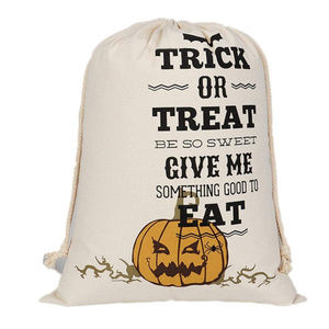 Large Halloween Trick or Treat drawstring bag